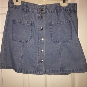 H&M Denim Button Down Skirt